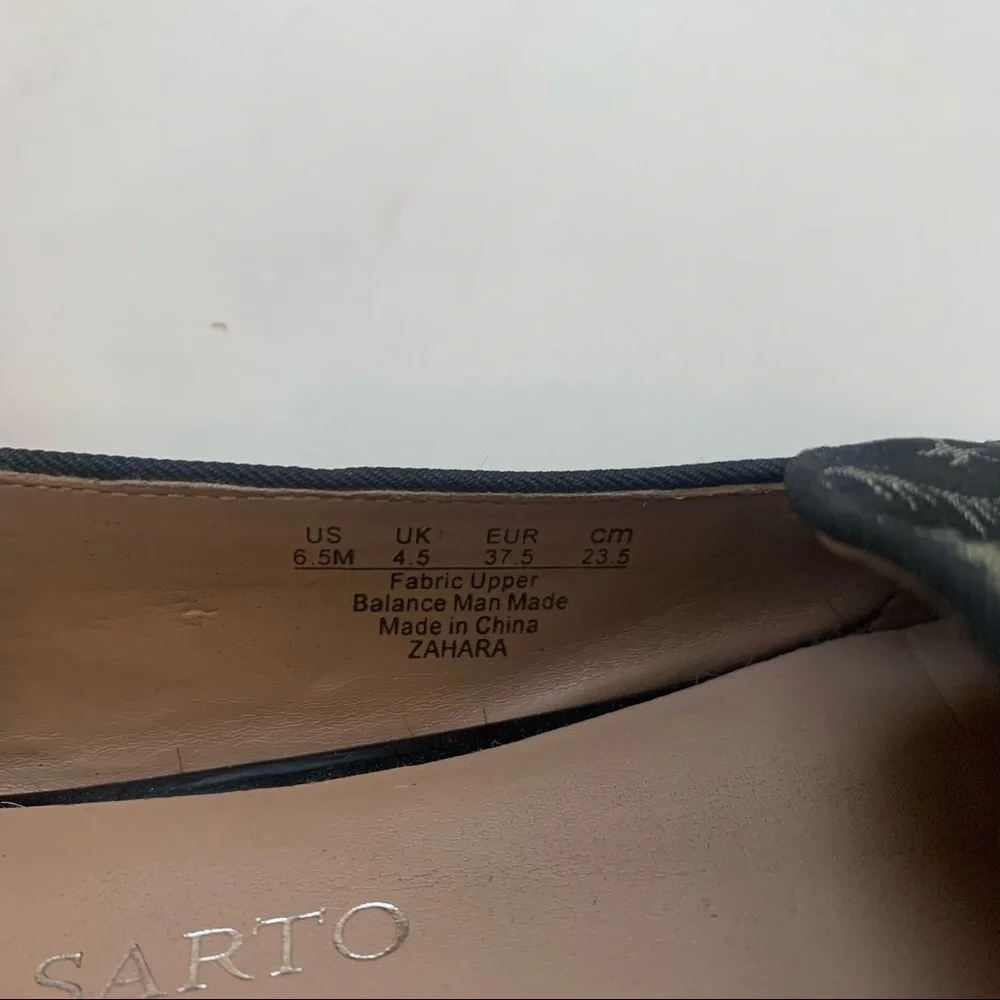 Franco Sarto smoking loafers Jacquard Print size 6.5